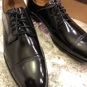 New! Johnston & Murphy Bradford Cap Toe in Black - Size 13D